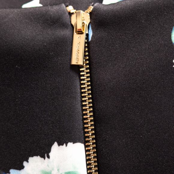 Tahari Floral Sheath Dress Black Blue Women’s Medium Soft Floral Statement - Picture 7 of 8